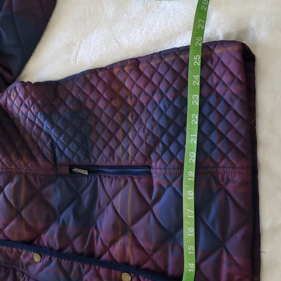Lands' End Plus Size Plaid Quilted Puffer Jacket - Picture 15 of 16
